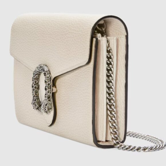 GUCCI DIONYSUS MINI LEATHER CHAIN WALLET - Picture 2 of 7